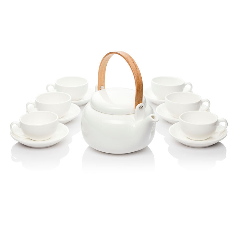White Teapot set