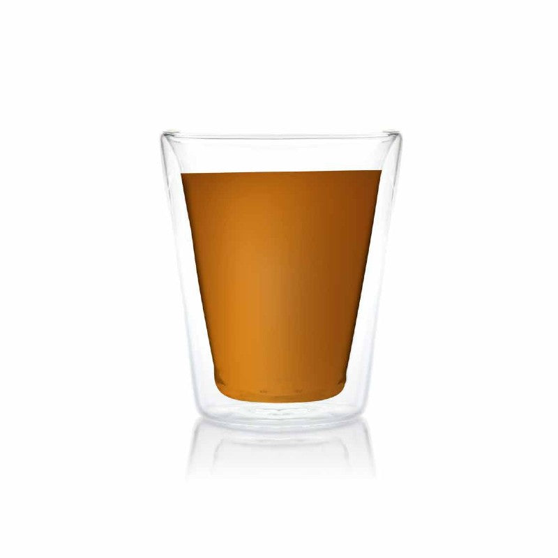 Double Walled Elongated Glass Tea Cup