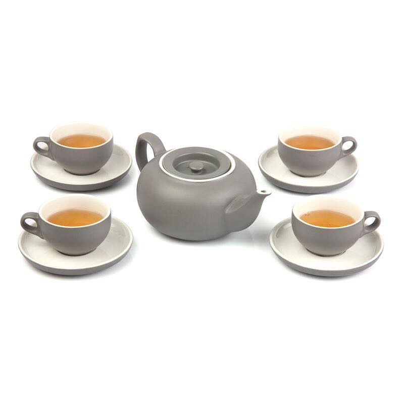 Porcelain Teapot Set with Cup and Saucer